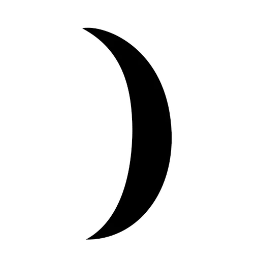 halbmond, symbol des mondes, ikonenmond, der wachsende mond ist ein symbol, astrologisches symbol des mondes