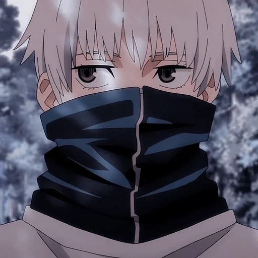 toga art, kouchachi dongge, jujutsu kaisen, cartoon characters, doguchi dongge mask