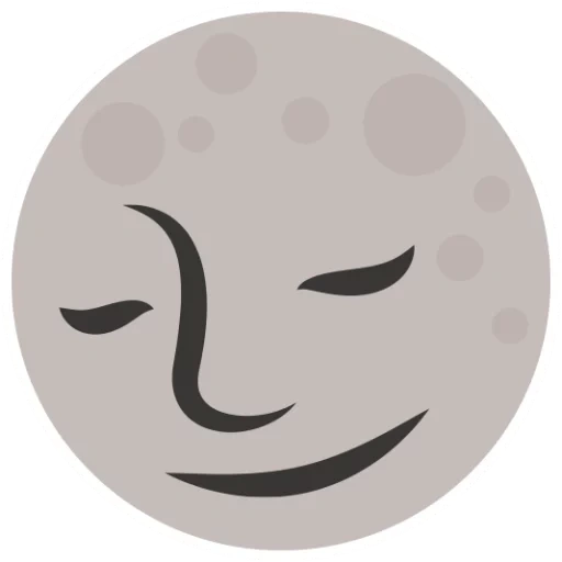 darkness, moon expression, expression moon, smiling face, quiet smiling face icon