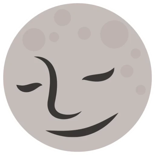 ténèbres, lune emoji, lune emoji, smiley, calmez l'icône smiley