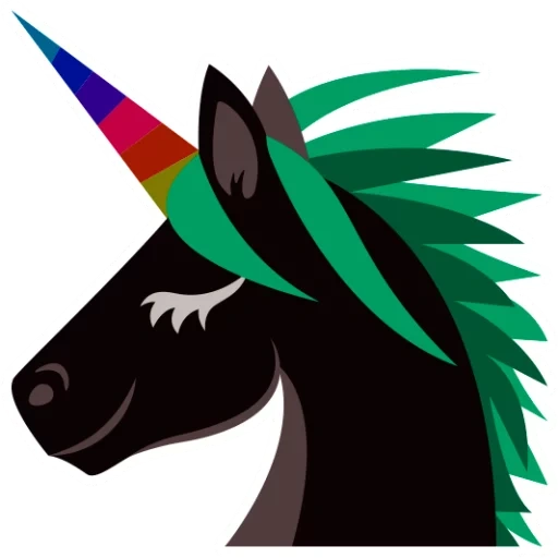 unicorn, kepala unicorn, perusahaan unicorns, kepala vektor unicorn, kontur vektor kepala unicorn