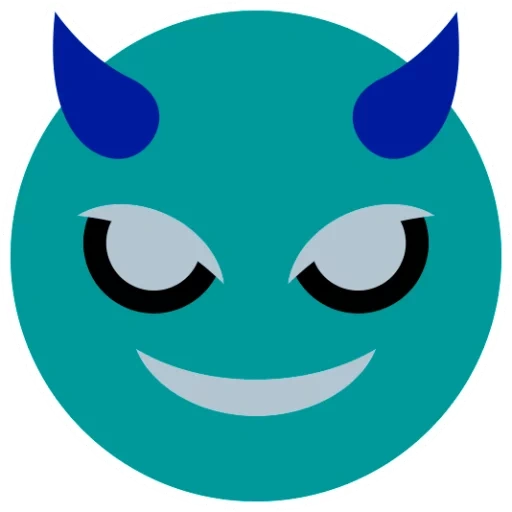emoji est en colère, emoji du diable, devil smilik, smilik est un diable maléfique, emoji est un démon violet