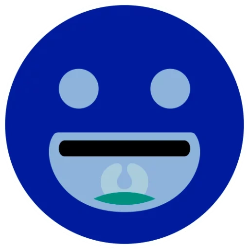 screen, badge, smiling face sign, smiley face badge, smiley face icon