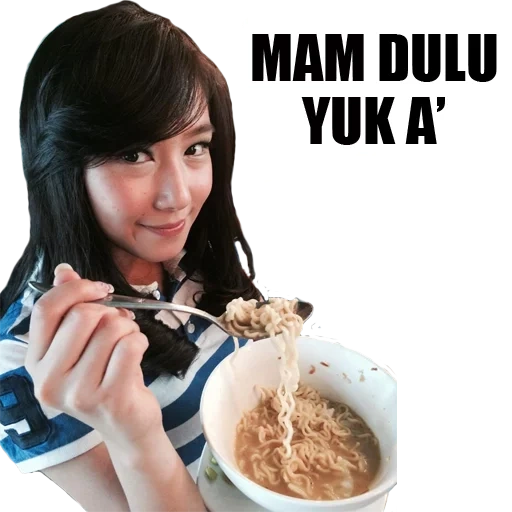 cibo, asiatico, attrice yum yum, i giapponesi mangiano noodles