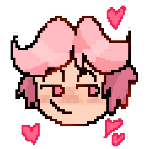 pixel art, anime pixel, pixel art animation, pixel natsuki, monica pixel doki doki