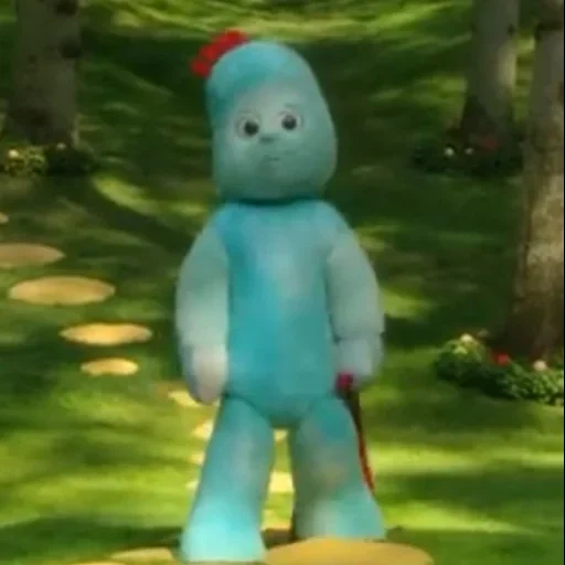 un juguete, igle piggle, jardín nocturno, jardín mágico, caricatura de igglepigle