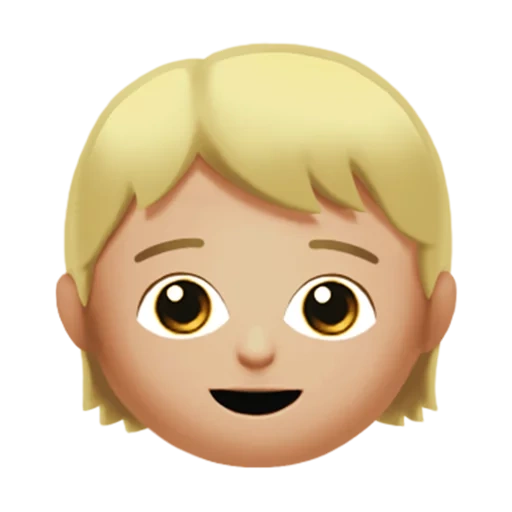 эмодзи мальчик блондин, эмодзи персонажи, эмоджи ребенок, apple emoji, лицо девочки эмодзи для детей