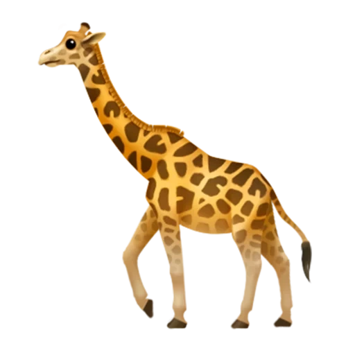 emoji apple, жирафы на белом фоне, эмоджи жираф, жираф на прозрачном фоне, жираф