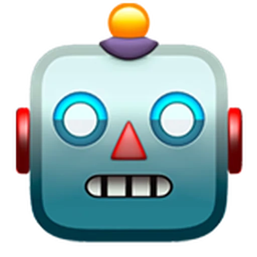 эмодзи робот, эмодзи бот, смайлик робот, эмодзи смайлики, apple color emoji
