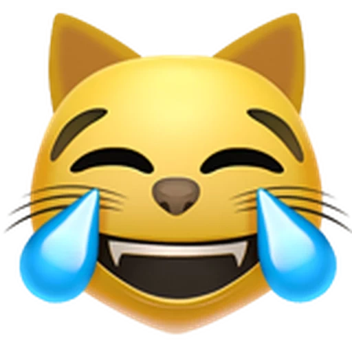 эмодзи кот, смайл кот, кот смайлик, cat laugh emoji, cat emoji