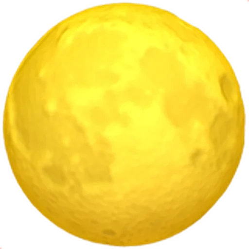 желтая луна, круглая желтая луна, желтая луна на прозрачном фоне, желтая луна на белом фоне, луна эмодзи