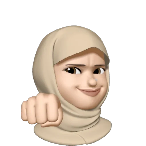 wanita muda, emoji hijabe