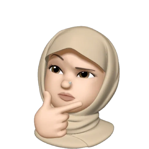 emoji hijabe, emoji steht vor einem hijabe, emoji boy ist ein hijabe, emoji muslimische großmutter
