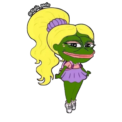 anime, meme di bellezza, pepe jabka, pepe 108x108, frog pepe girl