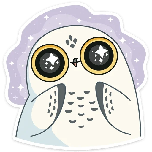 owl, lovely, the owl elvis, owl sticker