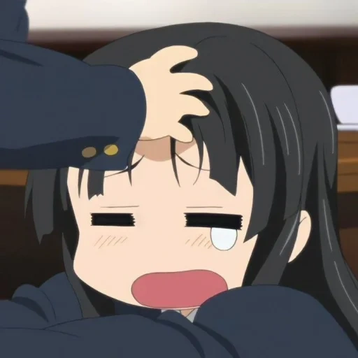 abb, mio hat angst, anime screenshot, anime lachen, anime hugo meme