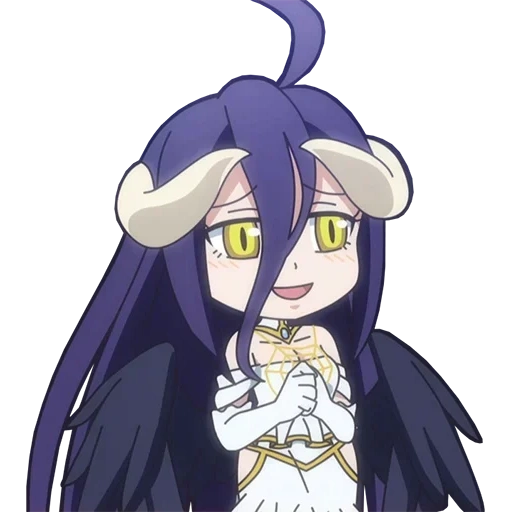 albedo, albedo chibi, lord albedo, lord albedo chibi