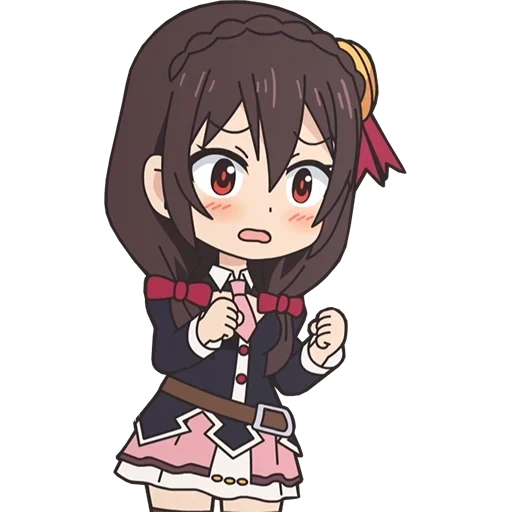 chibi, konosuba anime, yun yun konosuba, anime characters, isekai quartet yunyun