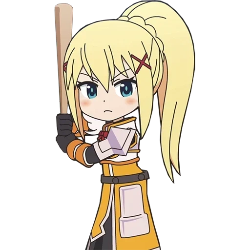 darkness chibi, personaggi chibi, personaggi anime, konosuba darkness, anime dei personaggi chibi