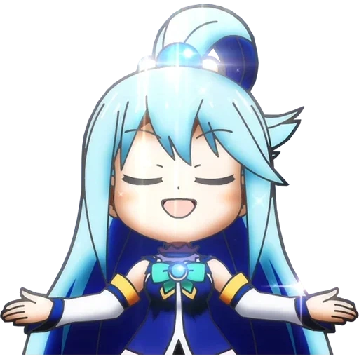 aguja, aguja, aguja, konosuba 18 aqua, la diosa aqua chibi