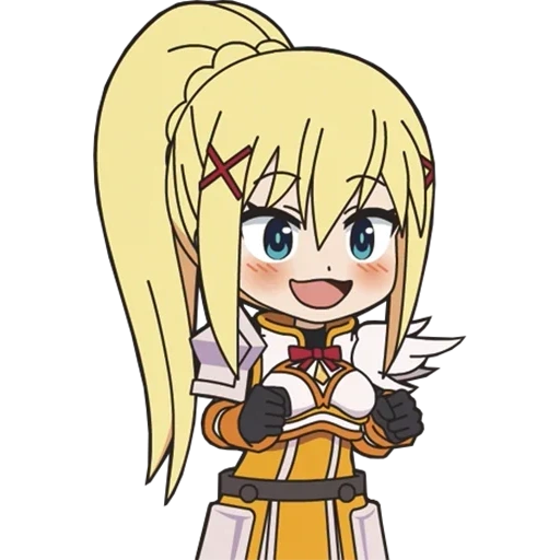 chibi, anime chibi, darkness chibi, darkness konosuba, anime dei personaggi chibi