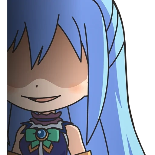 chibi, anime, anime smiles, aqua konosuba, aqua konosuba