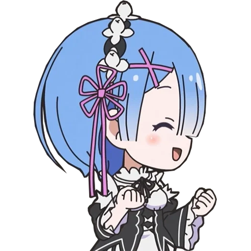 re zero, anime rem, re null, re zero rem, re zero chibi