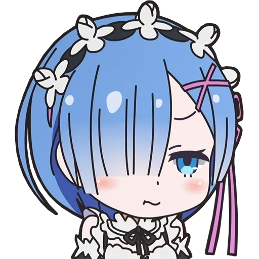 re zéro, re re zéro, ram re zero, rem re zero, re re zéro chibi