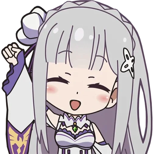 emilia re zero, эмилия ре зеро, re zero чиби эмилия, эмилия ре зеро чиби, isekai quartet emilia