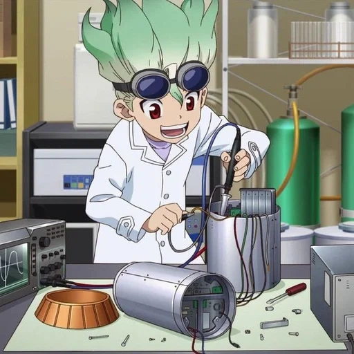 anime scientist, doctor anime, dr stone, dr stone anime, doctor anime dr stone