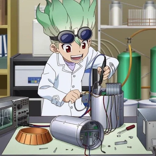 anime wissenschaftler, doktoranime, dr stone, dr stone anime, doktor anime dr stone