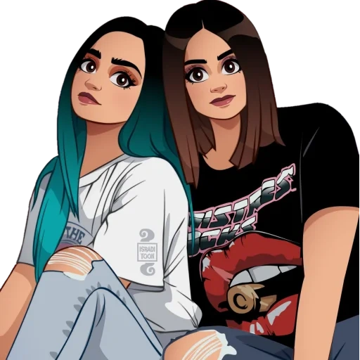 junge frau, das mädchen ist lieb, ein mädchen zeichnen, kendall und kylie game