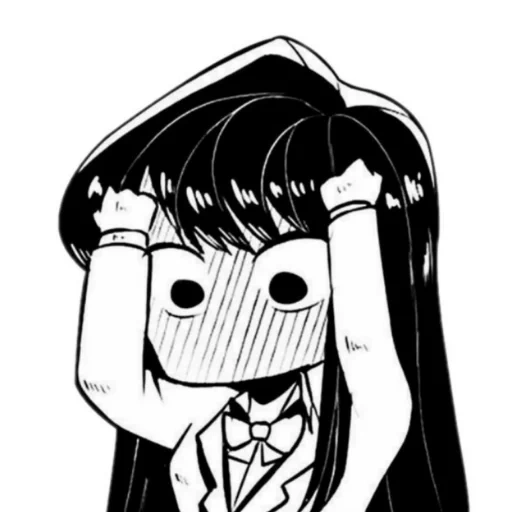 bild, anime manga, komi san chibi, anime zeichnungen, schöne anime zeichnungen