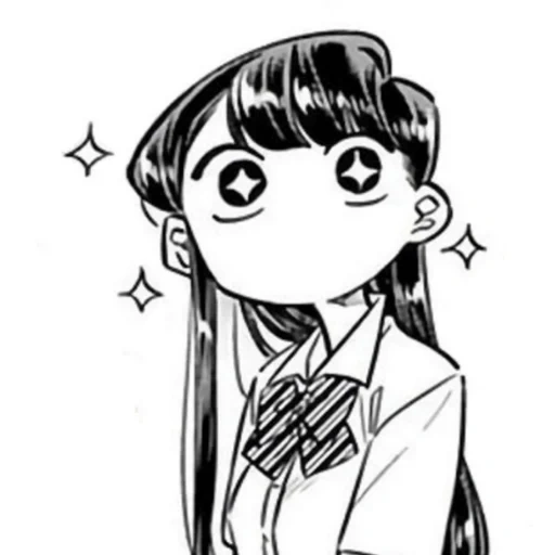 mangá, foto, komi san, komi san, komi san chibi