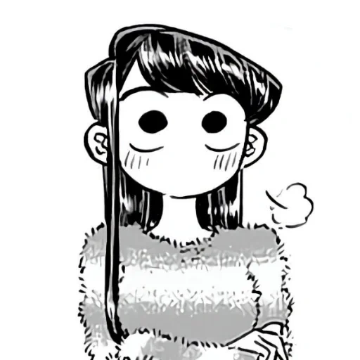 figura, komi hill, komi san, imagen de animación, cormisan está temblando