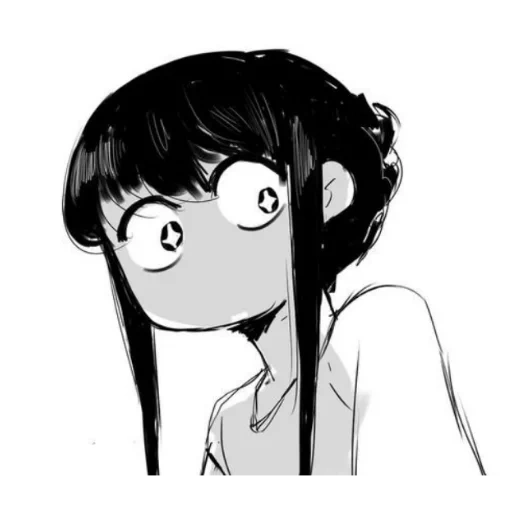 bild, komi san, anime zeichnungen, komi san meme, anime frau