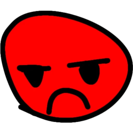 emoji, das rote emoticon ist wütend, schlägerei sterne pins general, schlägerei sterne pins general