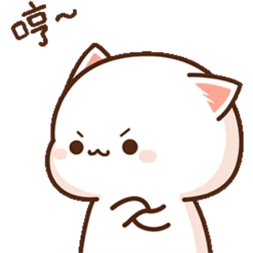 kucing kawai, kawai seal, kucing persik mochi, lukisan kawai yang lucu, pola anime yang lucu