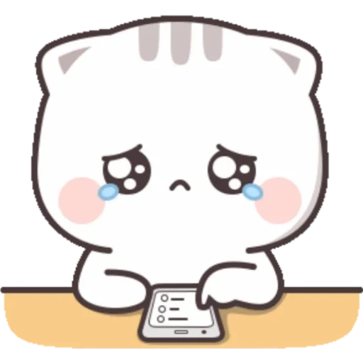 the cat is crying, kawaii drawings, kawaii cats, kitty chibi kawaii, kawaii cats cry