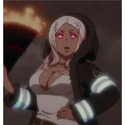 anime, fire force princess hiban, fire brigade of firefighting chiban, fire force princess hiban sinra, anime fiery brigade of firefighting chiban