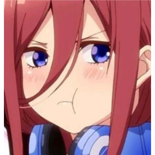 nakano miyuki, miku nakano, anime girl, personaggio di anime, go toubun no hanayome