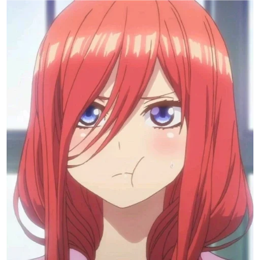 miku nakano, anime girl, anime girl, toubun no hanayome, cinque spose gotoubun no hanayome