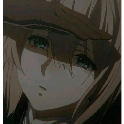 à feuilles persistantes, violet evergarden, violet evergarden, pleurer violet à feuilles persistantes, anime violet evergarda pleure