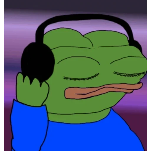 frog pepe, pepe лягушка, pepe headphones, pepe, лягушонок пепе