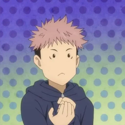 jujutsu, cartoon cute, yuji itadori, jujutsu kaisen, cartoon character