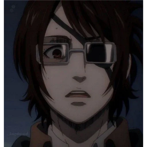 hanji, ellen yeager, hanji zoe, anime di titan, l'attacco dei titani