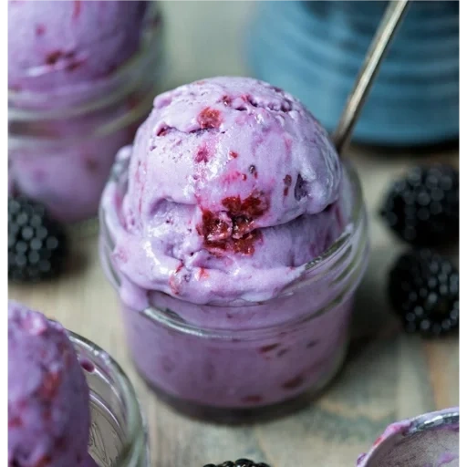 dessert ice cream, dessert ice cream, berry ice cream, vanilla ice cream, lavender ice cream