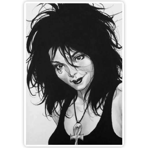 young woman, woman, sandman, drawing a girl, death sandman neil gaiman