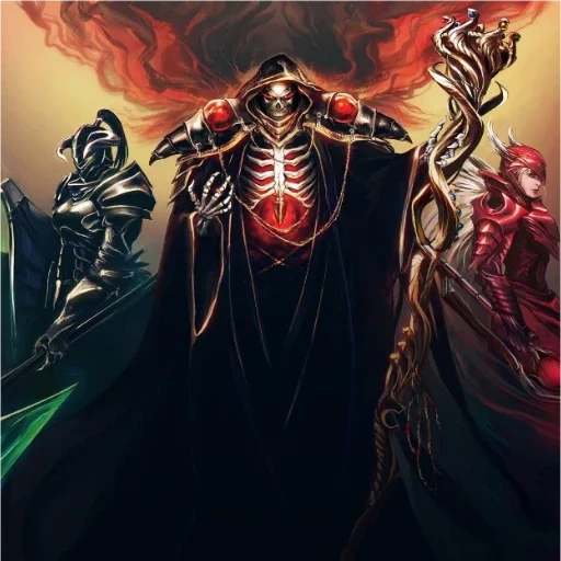 arte de dormalle, señor del anime, señor de infierno, demiurgo overlord, caballero de la muerte overlord