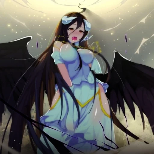 albedo overlord, rei do albedo, arte de albedo overlord, albedo de anime overlord, rei do albedo de anime